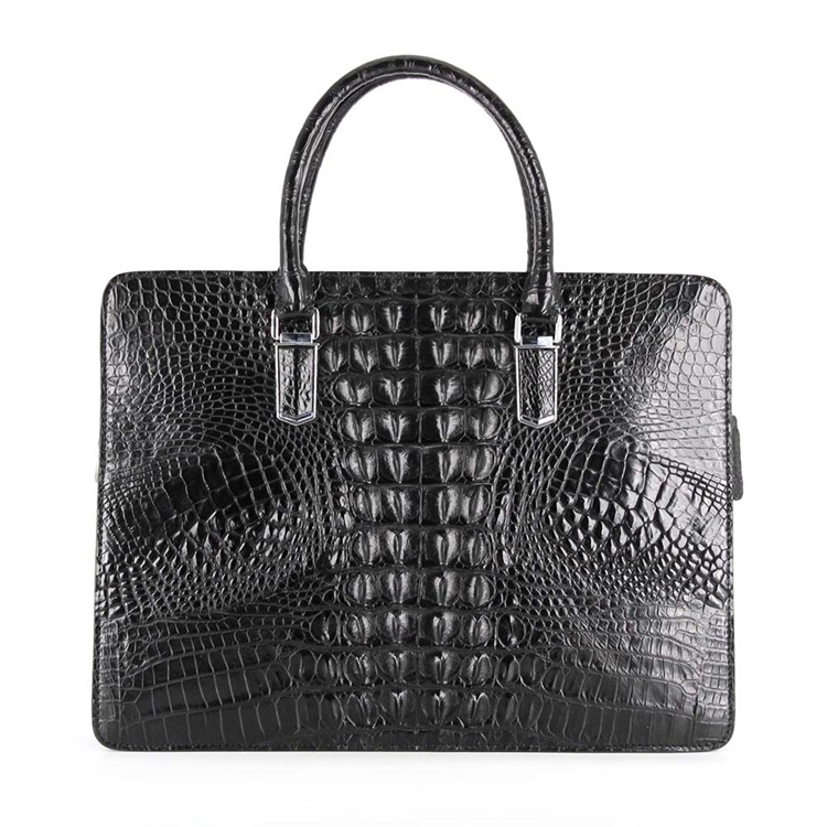 Wholesale high quality genuine leather crocodile printed leather briefcase laptop bag