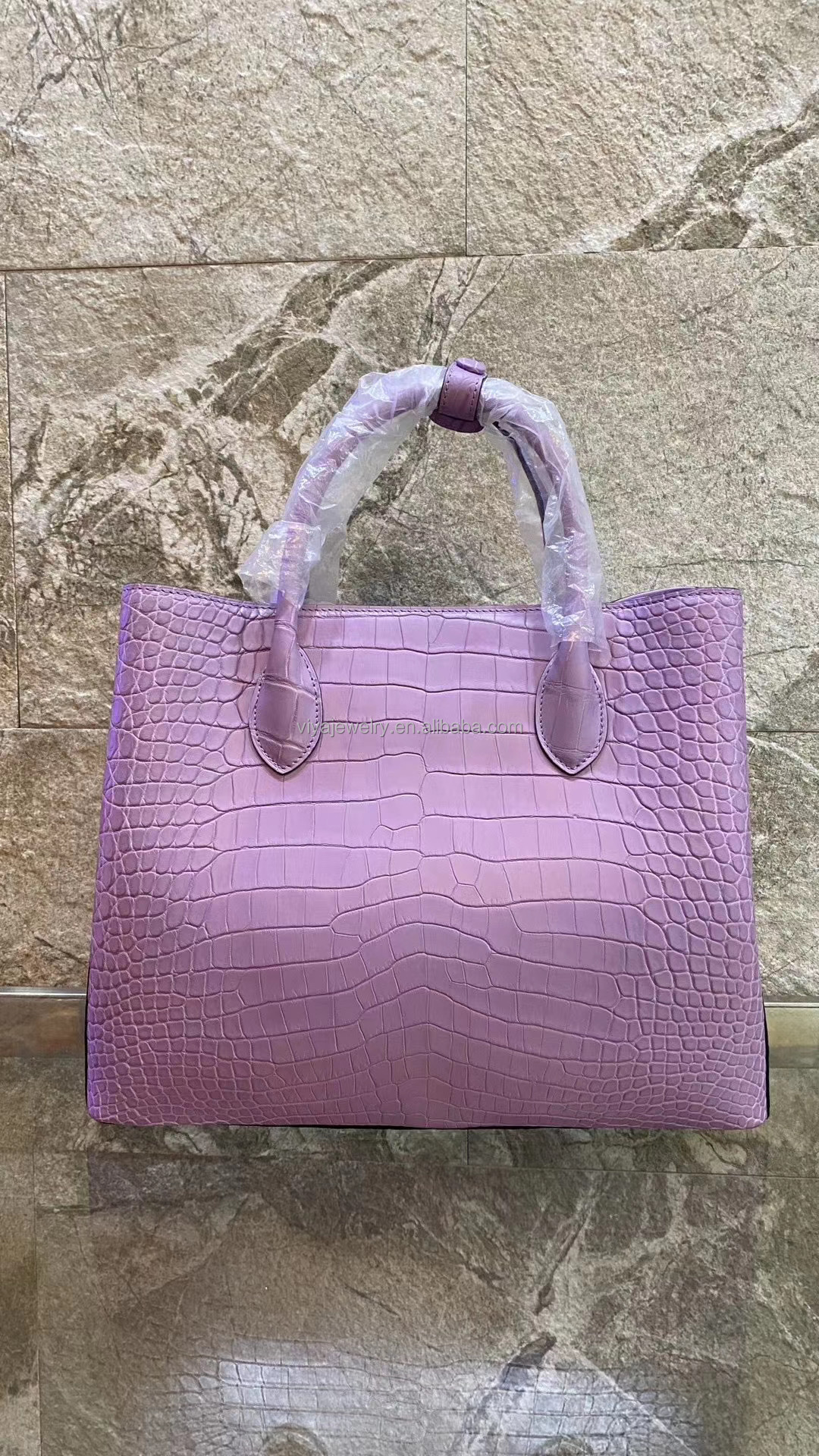 High Quality 100% Genuine Crocodile Leather Hand Bag Elegant