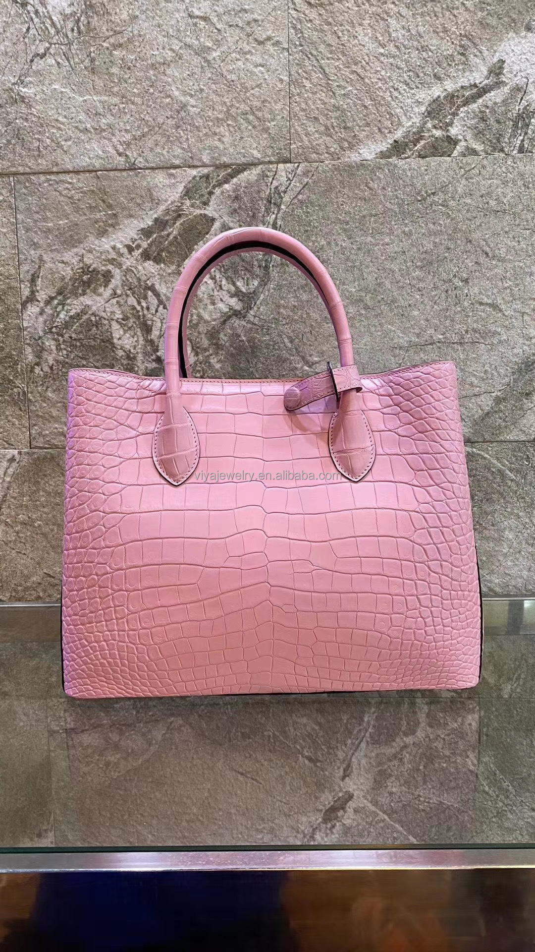 High Quality 100% Genuine Crocodile Leather Hand Bag Elegant