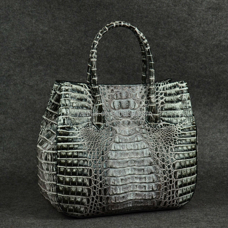 Luxury large crocodile ladies tote bags exotic handbag women fashion brand purse factory Guangzhou designer handbags purse