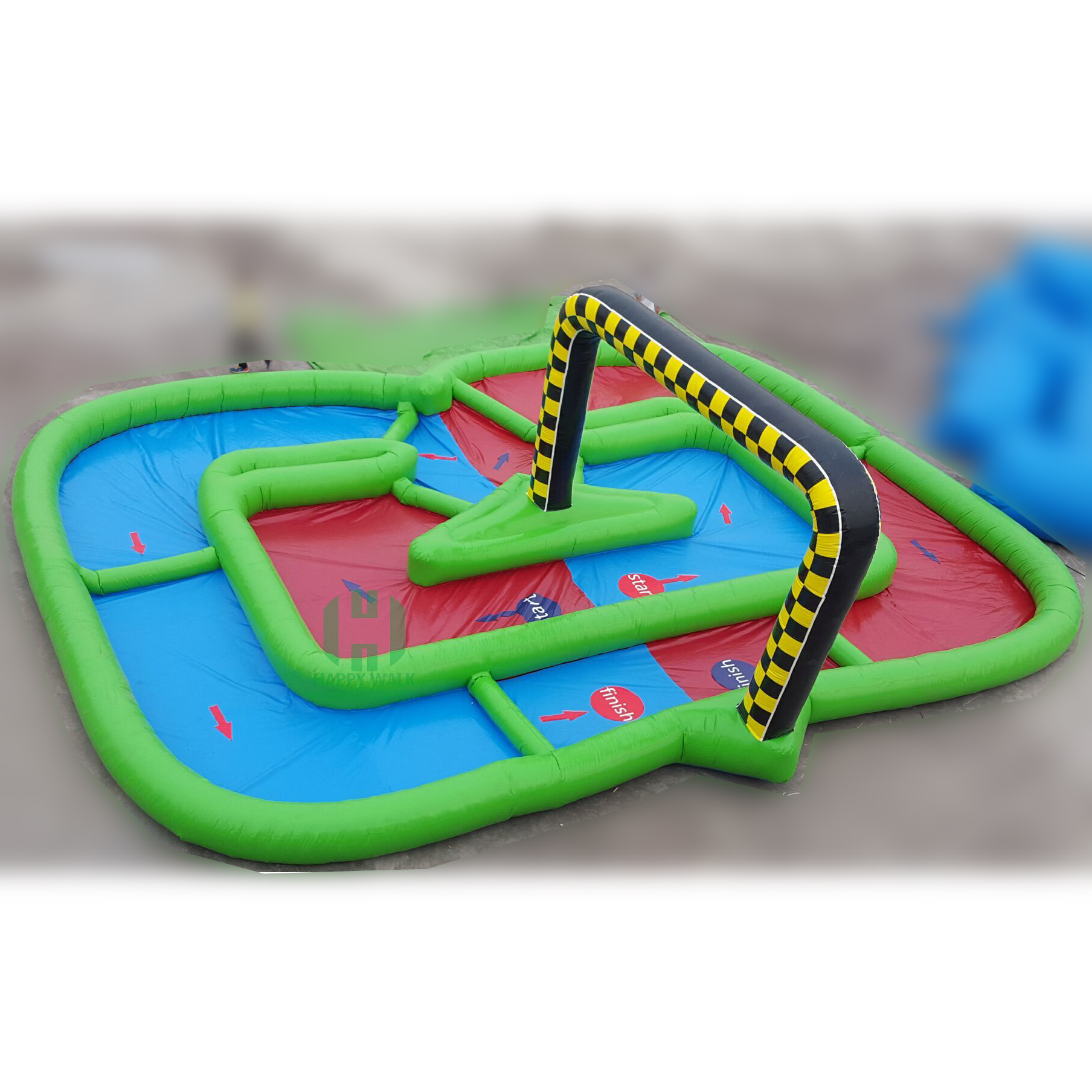 Custom outdoor sport games sealed inflatable race track