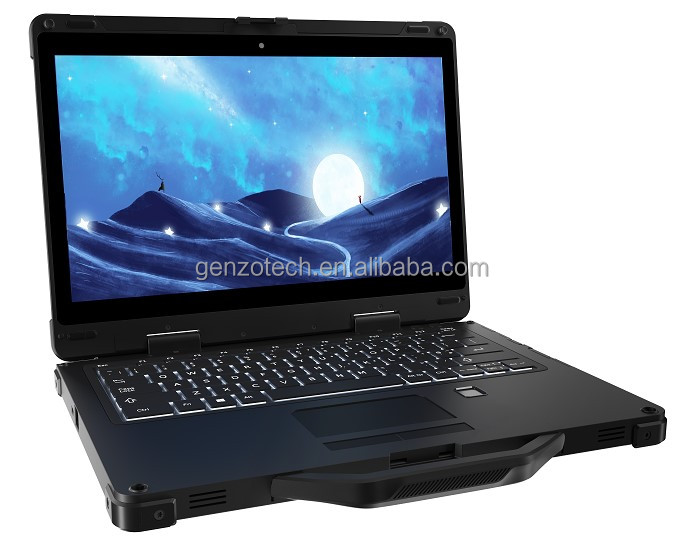 GENZO factory Rugged laptop13.3 inch Fully Rugged Laptop, rugged notebook computer with Barcode Fing
