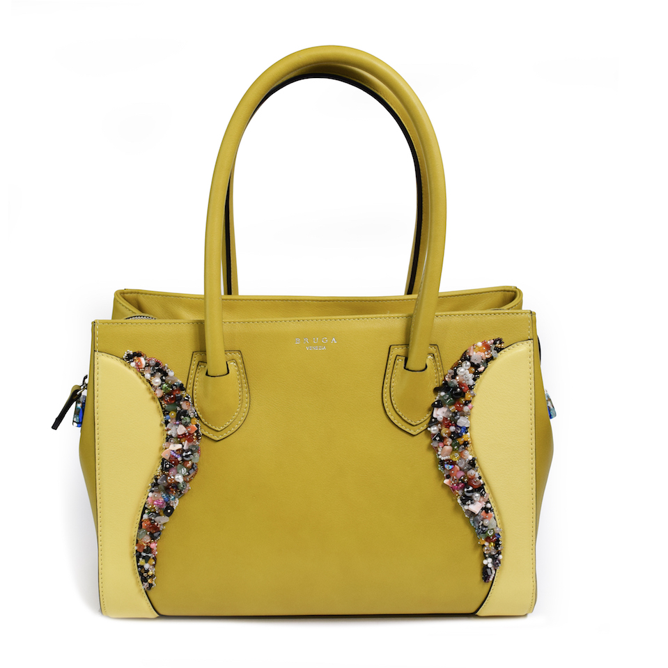 Made in Italy   URSULA M LEATHER CURRY/CEDAR Luxury Bag  for Boutique