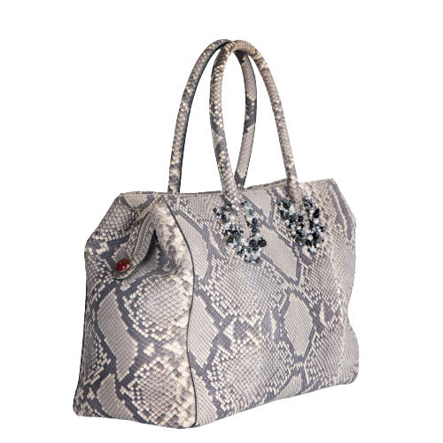 Made in Italy  URSULA 3SB ROCK & PYTHON  Luxury Bag  for party