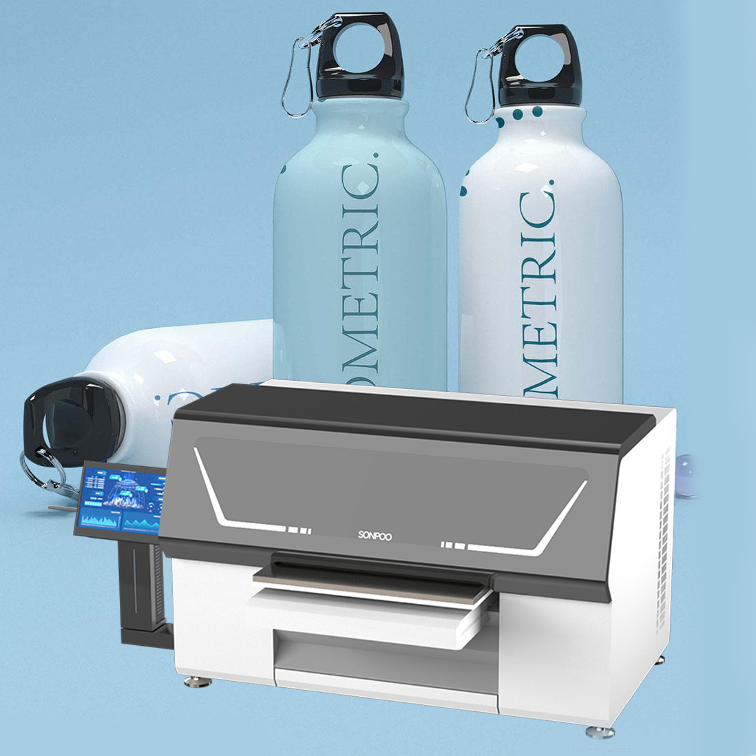 Bottle uv flat printing machine for UV printer for stainless steel insulation cup, glass, plastic  d