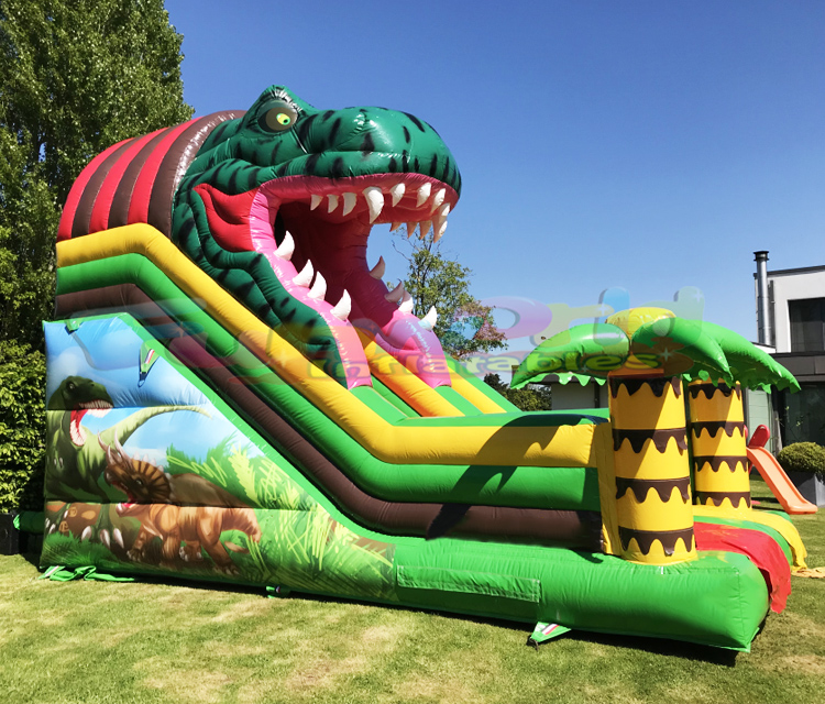 Customized toboggan gonflable dinosaure bounce house commercial combo dinosaur inflatable slide for 