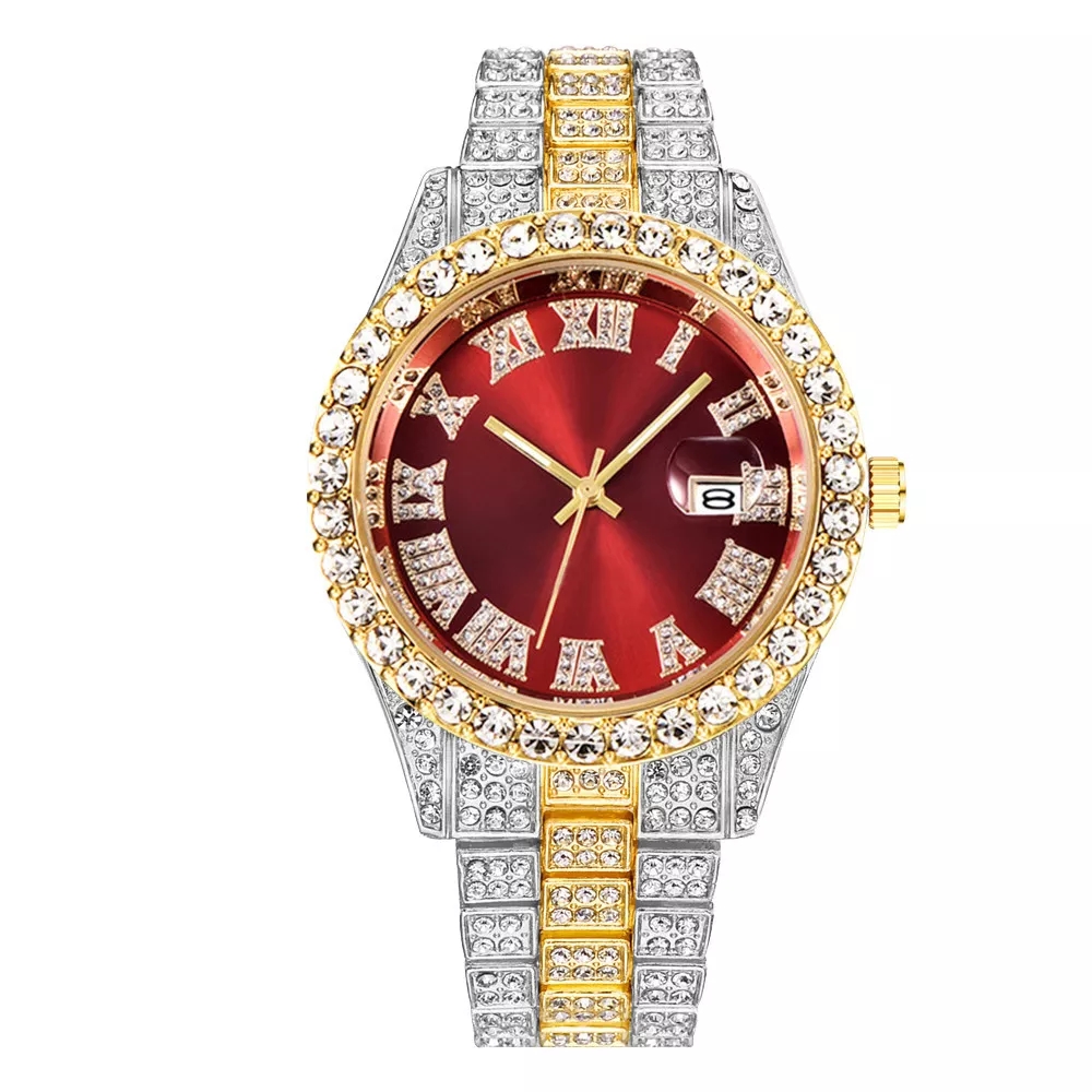 Full Diamond Mens Luxury Watch 2021 Bling Watch Ic